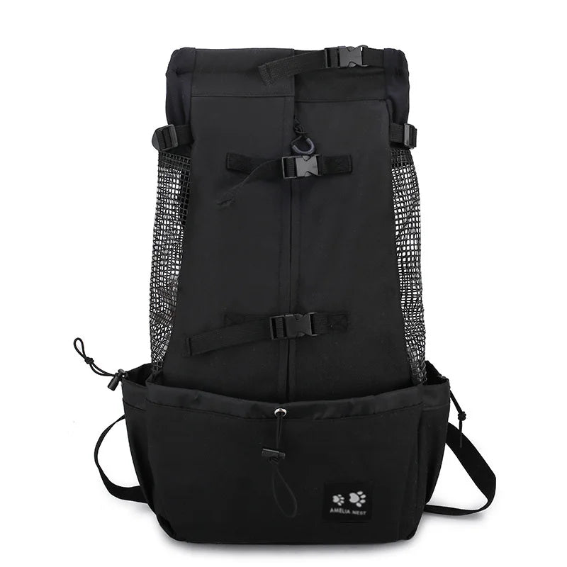 Reflective Motorcycle Dog Backpack with Cushioned Base