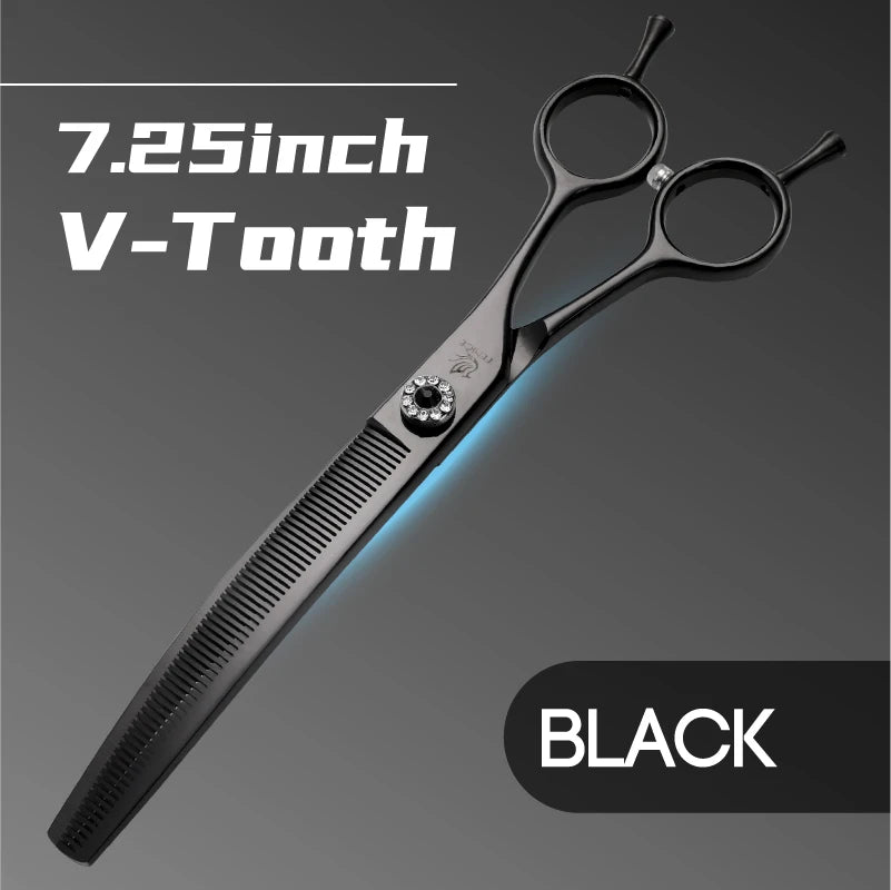 Curved Dog Grooming Thinning Shears, 7.25 Inch Japanese 440C