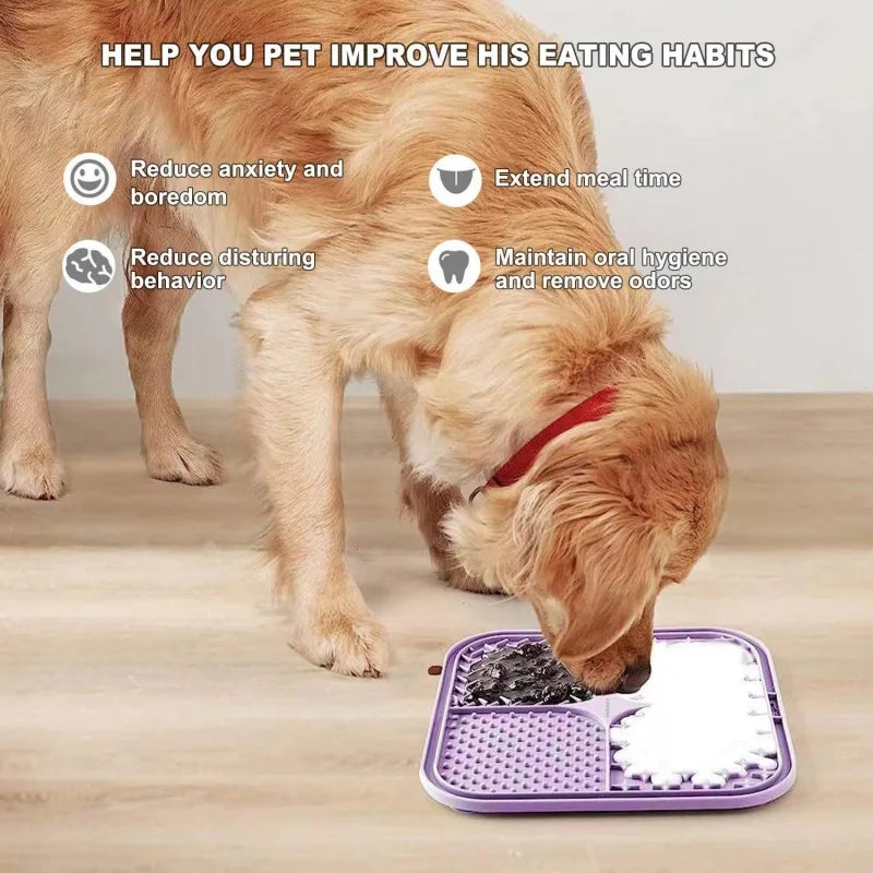 Silicone Lick Mat for Dogs, Slow Feeder Dog Bowls