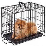 18 Inch Foldable Dog Crate with Secure Locks