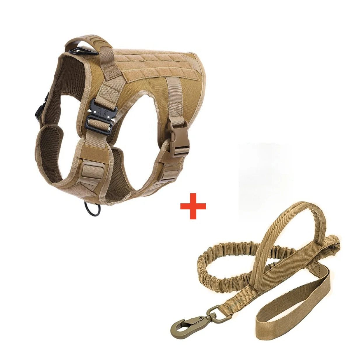 Tactical Dog Harness with MOLLE Panels and Handle for Large Dogs