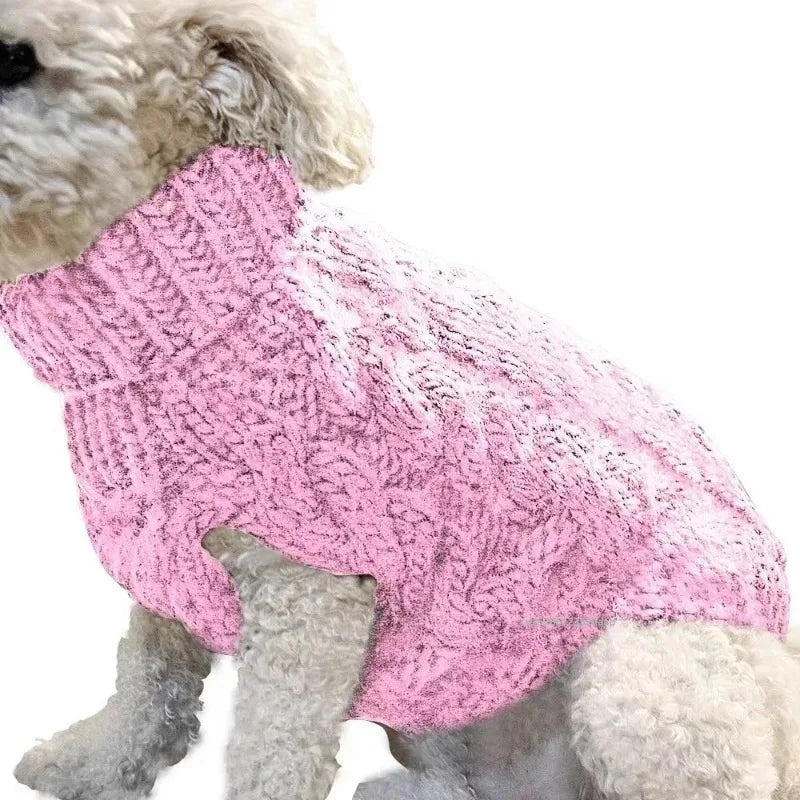 Knitted Dog Sweater for Small Dogs, Warm Pullover for Winter