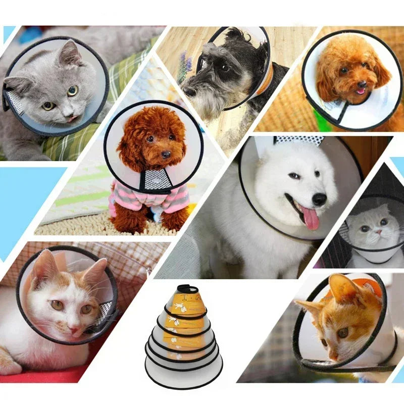 Dog Recovery Cone Collar, Adjustable E-Collar in 9 Sizes