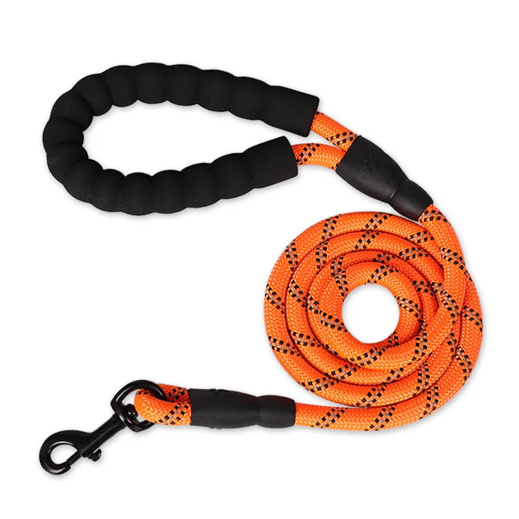 Reflective Rope Dog Leash with Padded Handle, 4 to 10 ft