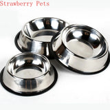 Stainless Steel Dog Bowl with Non-Slip Rubber Base