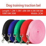 Long Dog Training Leash in Nylon, 4 ft to 49 ft Lengths
