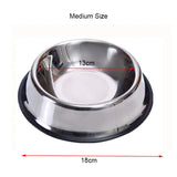 Stainless Steel Dog Bowl with Non-Slip Rubber Base
