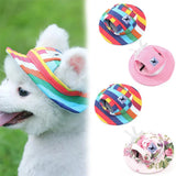 Dog Baseball Cap with Ear Holes, Breathable Mesh Visor Hat