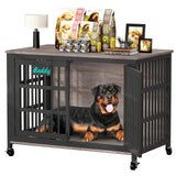 Dog Crate Furniture with Casters, TV Stand Design