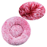 Round Plush Dog Bed, Fluffy Donut Bed for Small to Large Dogs