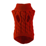 Classic Knit Dog Sweater for Small Dogs in 5 Solid Colors