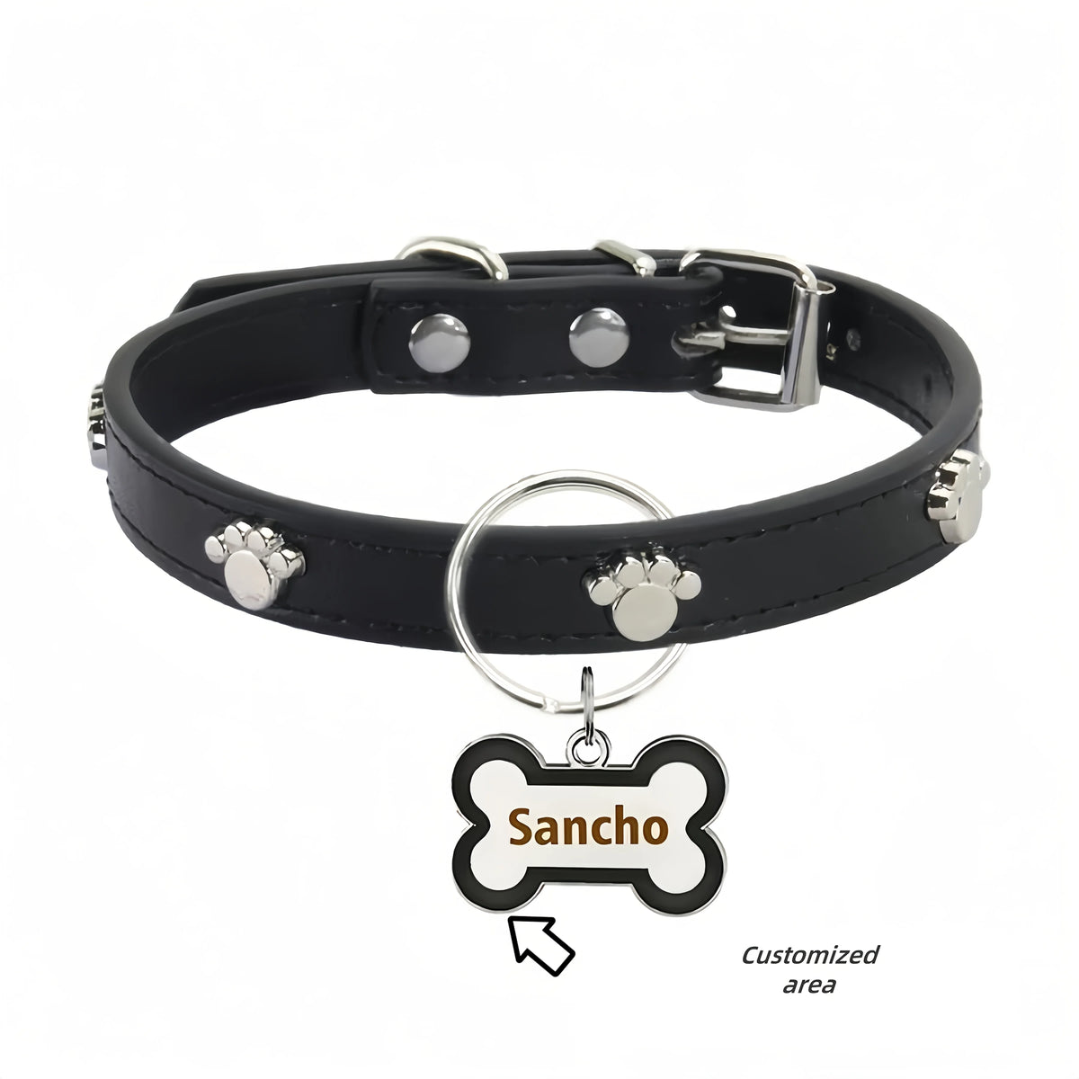 Custom Puppy Collar and Name Tag Set, Double-Sided Engraving