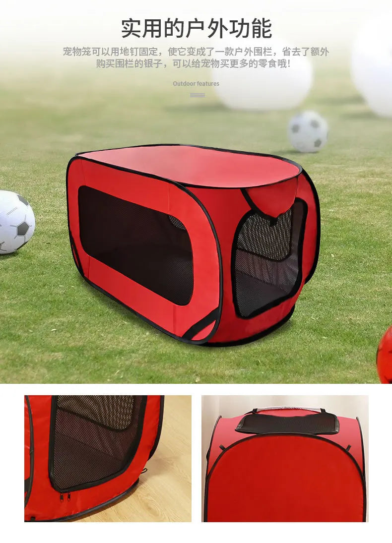 Pop Up Pet Tent Crate for Cars, Home & Outdoor Use