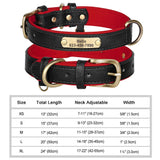 Personalized Dog Collar with Free Engraved ID Tag, PU Leather