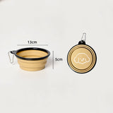 Collapsible Dog Bowl 350ml with Clip for Travel and Walks