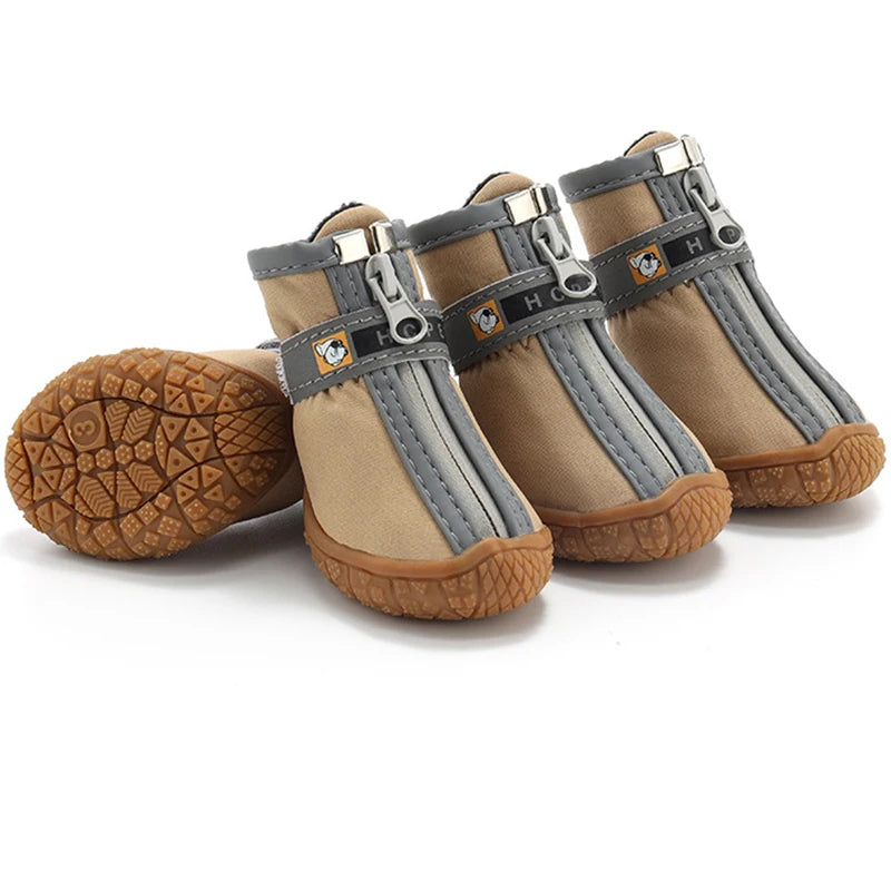 Non-Slip Dog Shoes for Small Dogs with Warm Plush Lining