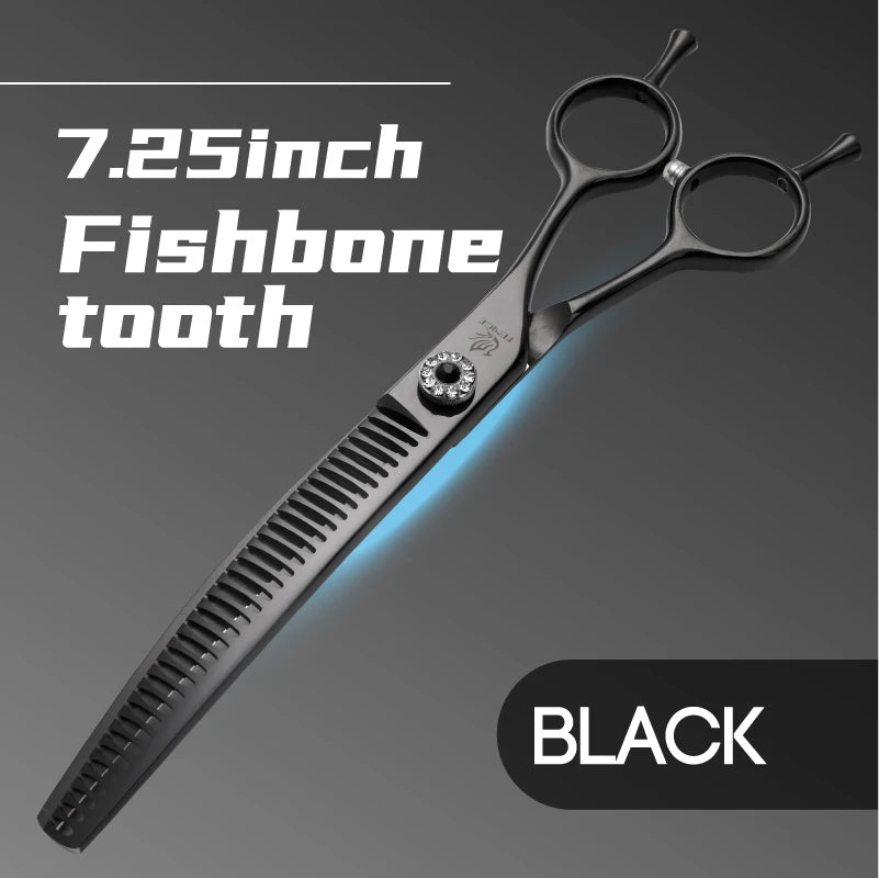 Curved Dog Grooming Thinning Shears, 7.25 Inch Japanese 440C