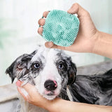 Silicone Dog Bath Brush with Shampoo Dispenser