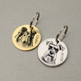 Custom Dog ID Tag with Photo, Personalized Stainless Steel