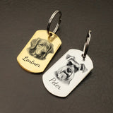Custom Photo Dog Tag, Personalized Pet Tag with Your Dog's Picture