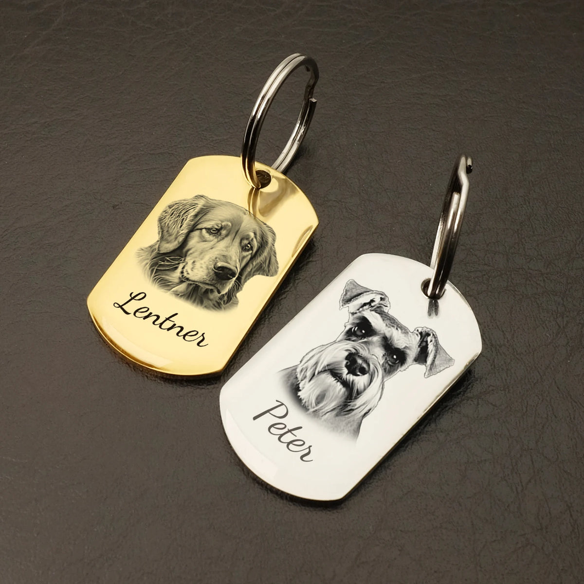 Custom Photo Dog Tag, Personalized Pet Tag with Your Dog's Picture