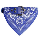 Adjustable Dog Bandana Collar with Reflective Leather