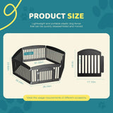 6 Panel Plastic Dog Playpen, 24 Inch Expandable Fence