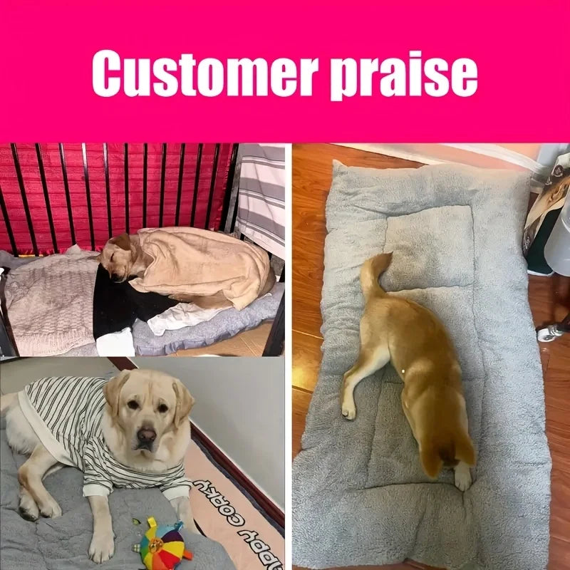 Plush Dog Crate Pad and Sofa Bed, Ultra Soft Pet Mat