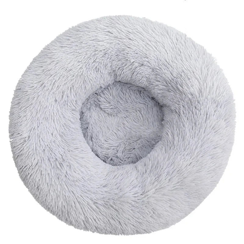 Machine Washable Donut Dog Bed, Plush Round Bed in 6 Sizes