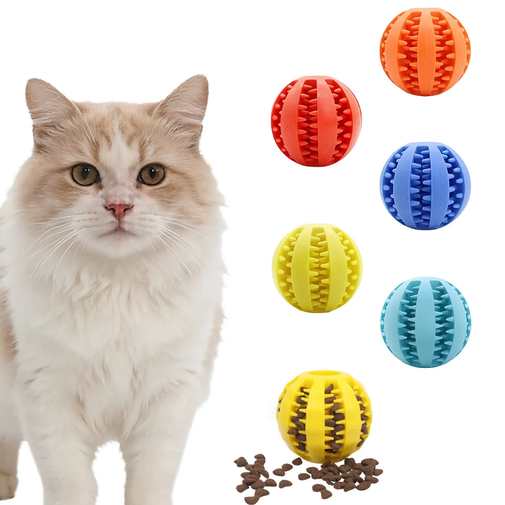 Treat Dispensing Rubber Ball for Small Dogs and Puppies, 2.4 in