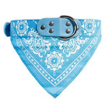 Adjustable Dog Bandana Collar with Reflective Leather