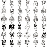 Engraved Dog Face Bone ID Tag, Personalized with Name and Gender