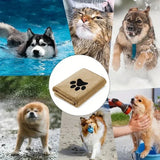 Microfiber Dog Bath Towel with Embroidered Paw Print