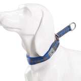 Padded Half Check Dog Collar with P Chain, Reflective Nylon