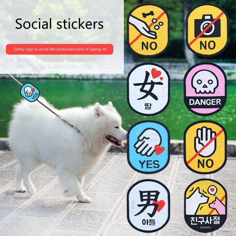Dog Identification Patch, Waterproof Peel-Off Back Label