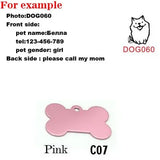 Bone Shaped Dog ID Tags, 2-Pack with Two-Sided Engraving