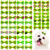 Dog Hair Bows with Rubber Bands, Mixed Colors, 10 to 30 Pack