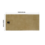 Microfiber Dog Bath Towel with Embroidered Paw Print