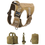 Tactical Dog Harness with MOLLE Panels and Handle for Large Dogs