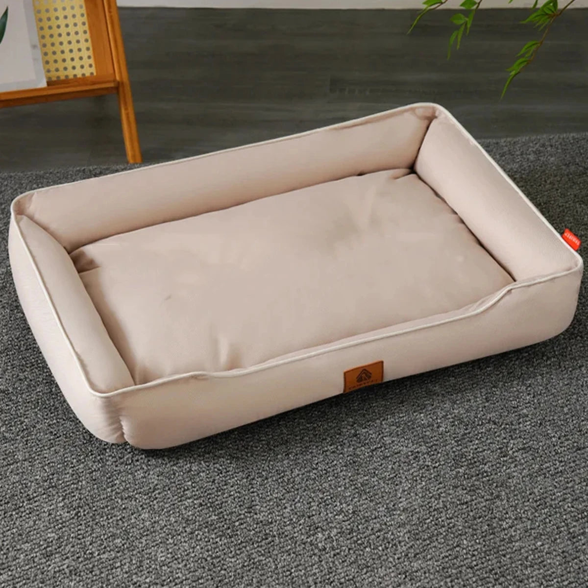 Waterproof Bolster Dog Bed with Removable Pad, S to 2XL