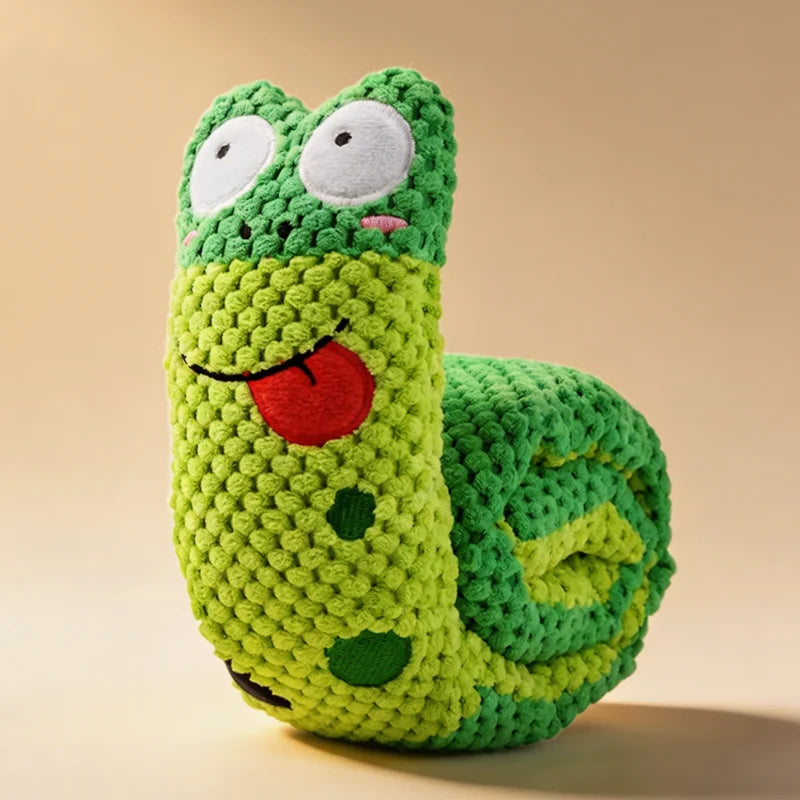 Plush Frog Dog Puzzle Toy for Sniffing and Food Hiding
