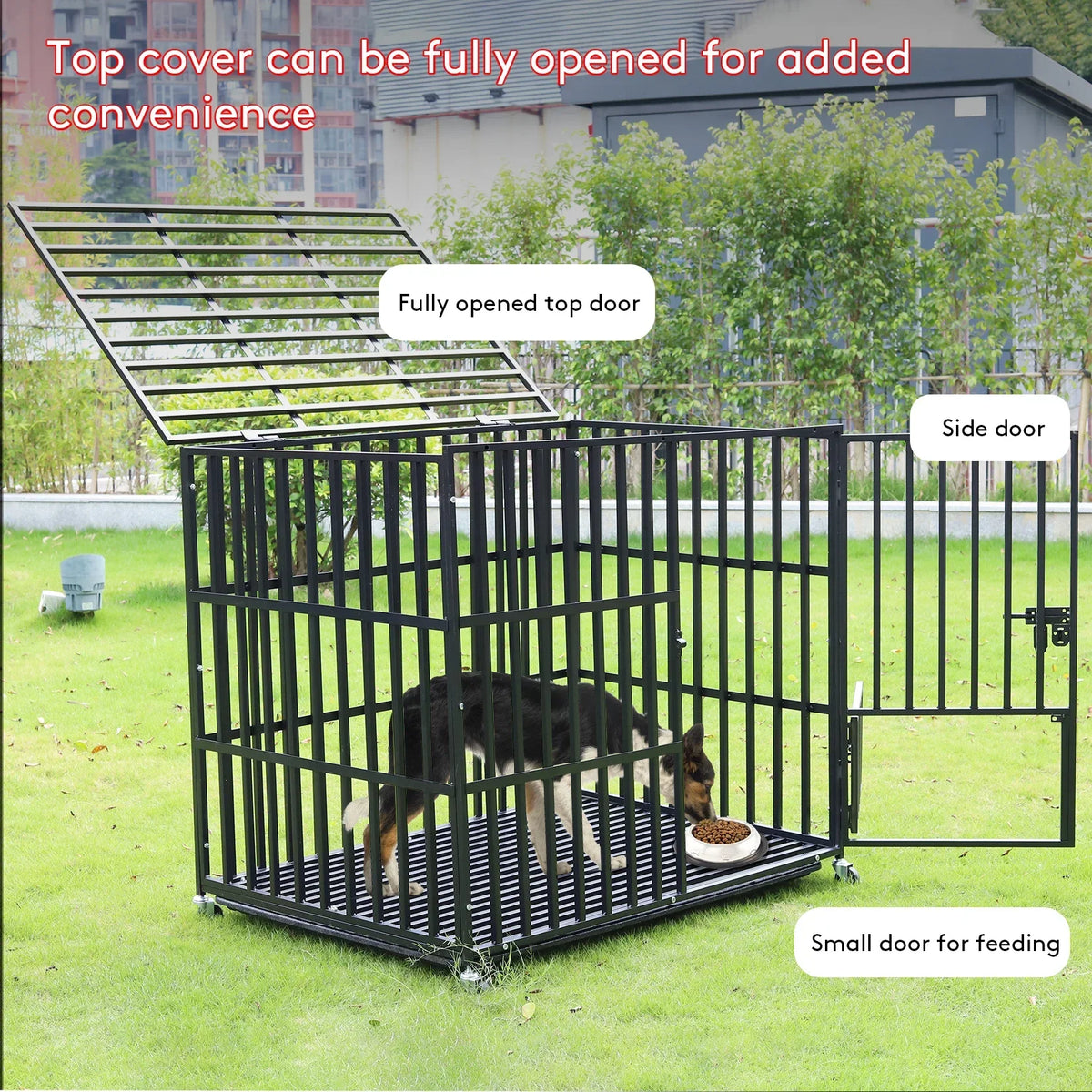 Heavy Duty Metal Dog Kennel in 15 Sizes for Small to Large Dogs