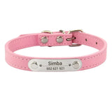 Personalized Dog Collar with Engraved Name Plate, 16 Colors