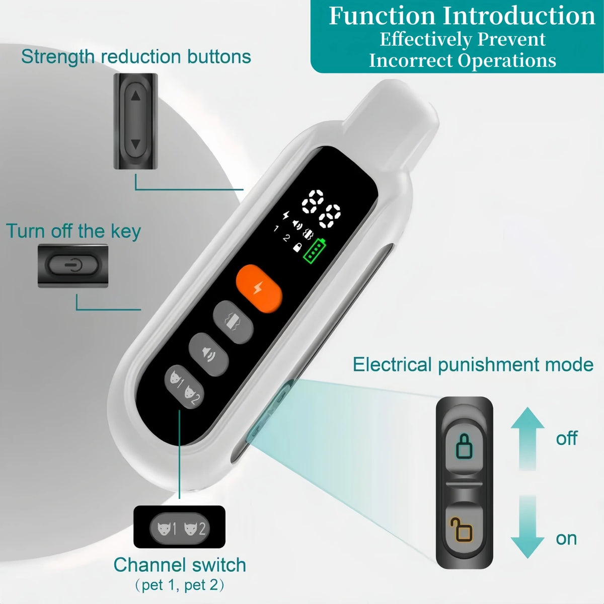 Dog Training Collar with Remote, 3300 ft Range, Beep, Vibration, Shock