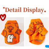 Knit Dog Turtleneck Sweater with Rabbit or Elephant Design