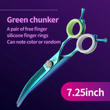 Curved Dog Grooming Thinning Shears, 7.25 Inch Japanese 440C