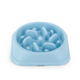 Anti-Gulping Puzzle Dog Bowl with Four Non-Slip Pads, Slow Feeder