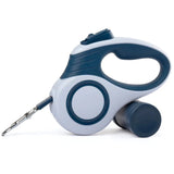 Retractable Dog Leash with Built-In Poop Bag Holder