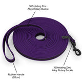Long Line Dog Leash with Rubber Grip, 6 Lengths up to 49 Ft
