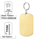 Engraved Dog ID Tag, Two-Sided Stainless Steel Name Tag